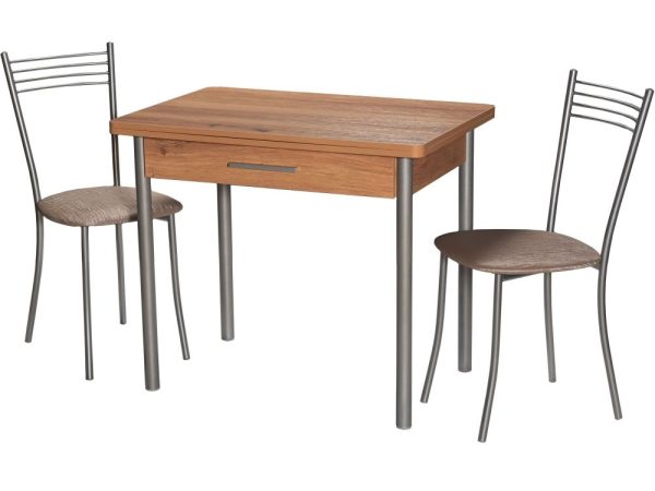 Стол М20 ДП1-02-05 900(1200)*600, ЛДСП:Дуб горный, Н/стола (Металлик) — изображение 5