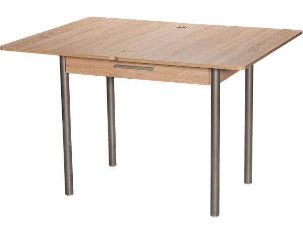 Стол М20 ДП1-02-05 900(1200)*600, ЛДСП:Дуб Сонома, Н/стола (Металлик) — изображение 4