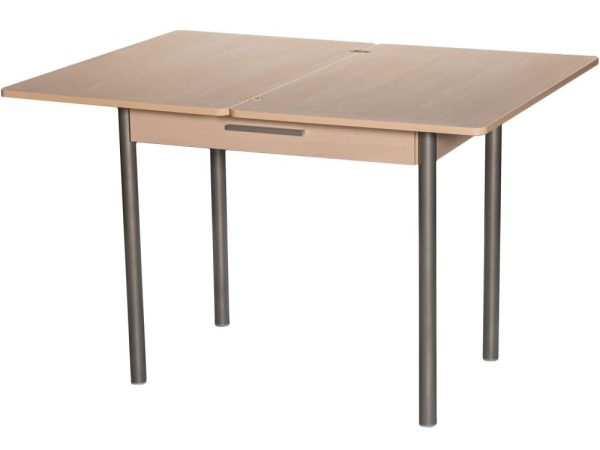 Стол М20 ДП1-02-05 900(1200)*600, ЛДСП:Дуб светлый, Н/стола (Металлик) — изображение 4