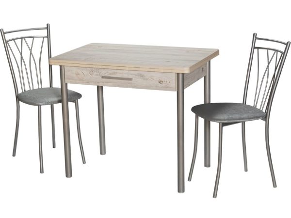 Стол М20 ДП1-02-05 900(1200)*600, ЛДСП:Наоми, Н/стола (Металлик) — изображение 5