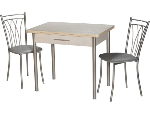 Стол М20 ДП1-02-05 900(1200)*600, ЛДСП:Дуб Самерсет, Н/стола (Металлик) — изображение 5