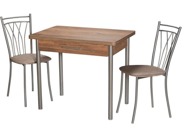 Стол М20 ДП1-02-05 900(1200)*600, ЛДСП:Дуб Сомеро, Н/стола (Металлик) — изображение 5