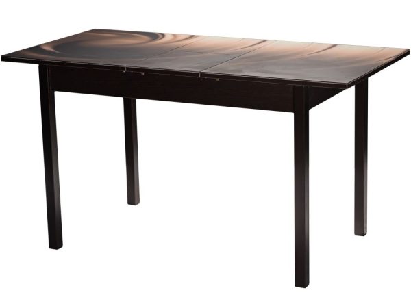 Стол М82 ДП1-03-03 1100(1400)*680 «Бристоль» Стекло Мателюкс с/в «Шоколад/орех», Н/с Арабискат — изображение 3