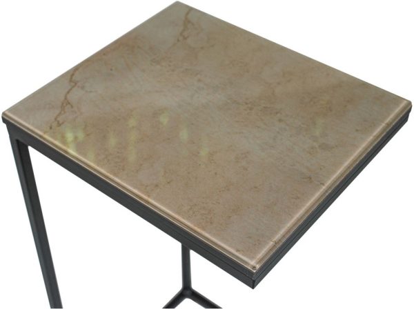 Stol-pridivannyy_2 Стол М86 ДП1-03-04 340*300*610 фотопечать «Камень бежевый», черный матовый — изображение 3