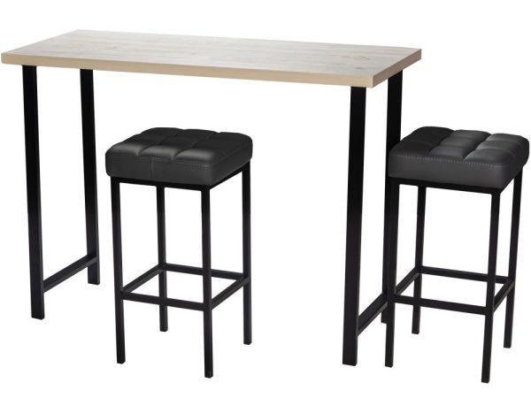 Стол-консоль барный М94 ДП1-02-04 ЛДСП «Наоми», Каркас черный матовый — изображение 3