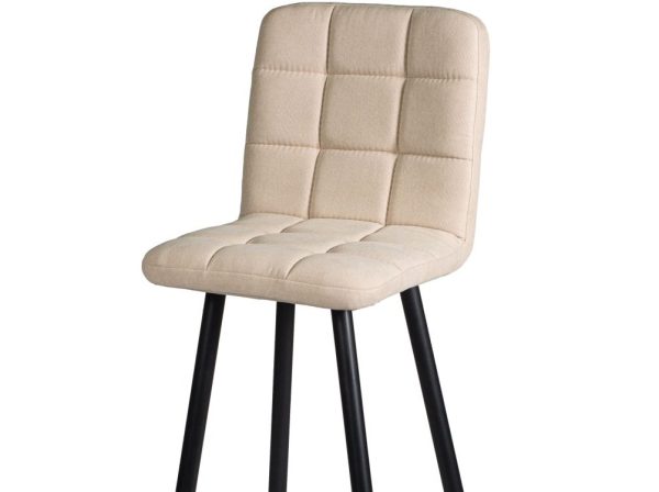 Стул ДП2-08 «Барный» М106 ткань «Канди Крем», каркас черный матовый — изображение 5