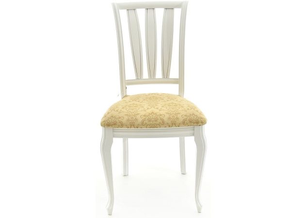 Стул «Кабриоль» с жесткой спинкой, Андрис вензель 160 беж, эмаль белая — изображение 4