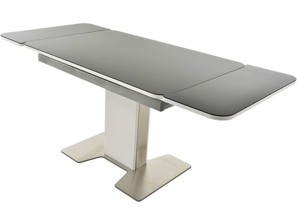 Стол «Тайбэй» стекло черное, каркас белый — изображение 4