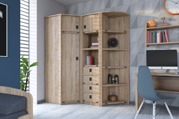 Пенал «Валенсия» 1д4ящ, Дуб сонома — изображение 4