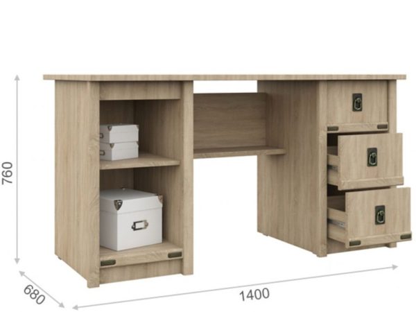 Стол «Валенсия» 1д3ящ, Дуб сонома — изображение 3