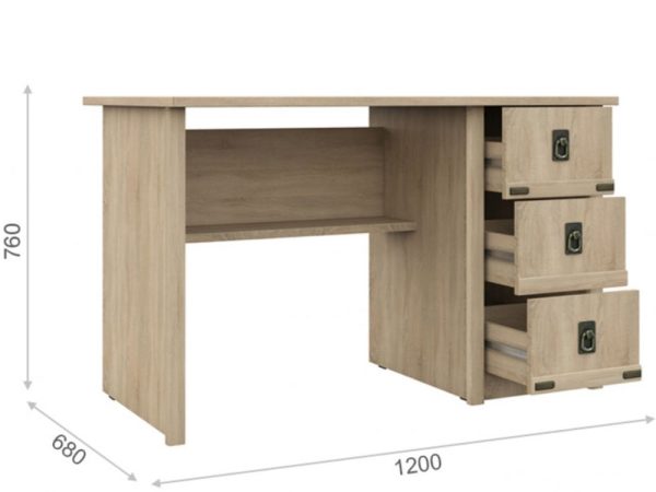 Стол «Валенсия» 3ящ, Дуб сонома — изображение 3