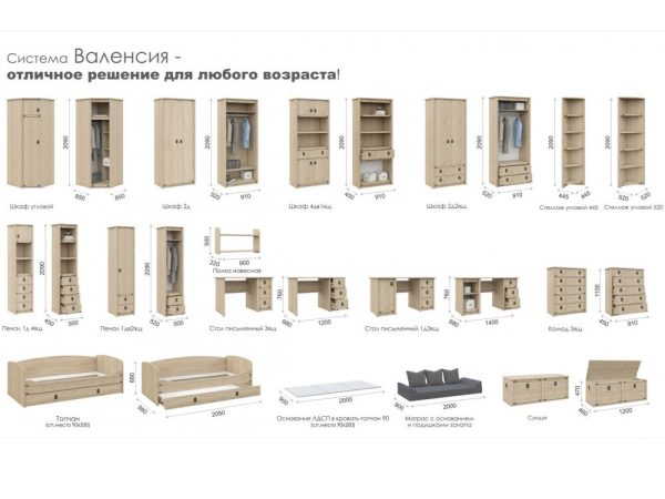 Полка «Валенсия», Дуб сонома — изображение 5