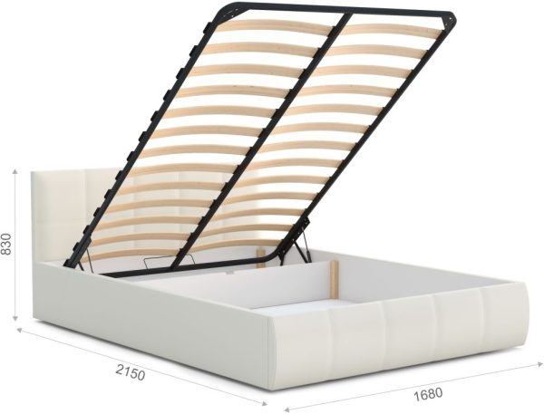 Кровать Верона 160 (подъемник), Teos milk — изображение 3