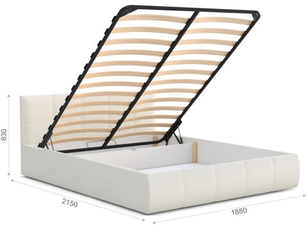 Verona-180-Teos-milk_1 Кровать Верона 180 (подъемник), Teos milk — изображение 3