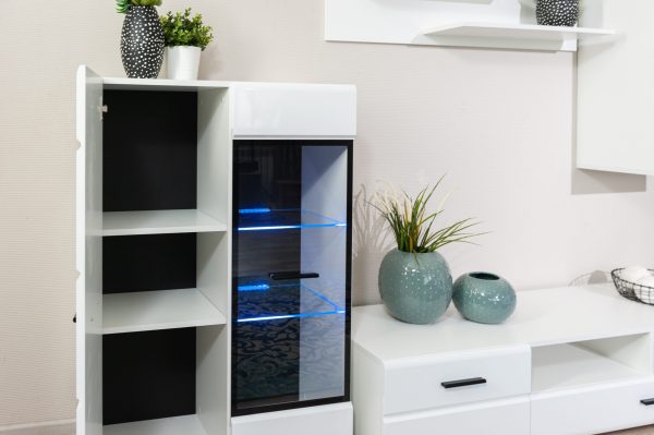 Комод «Йорк» 1д1в, Белый/белый глянец — изображение 5