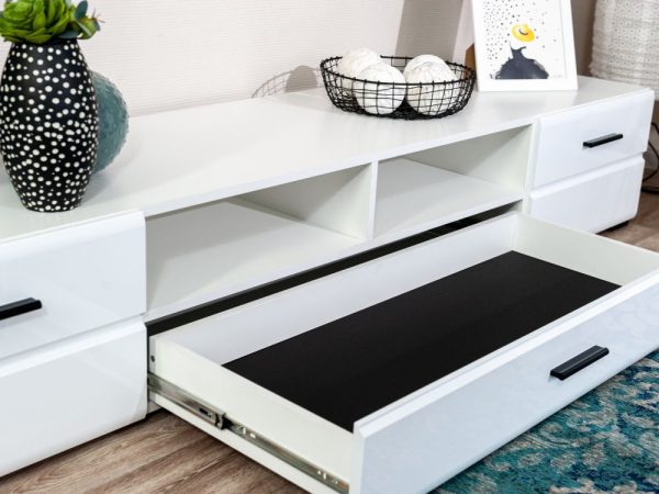 Стенка «Йорк» со шкафом, Белый/белый глянец — изображение 5