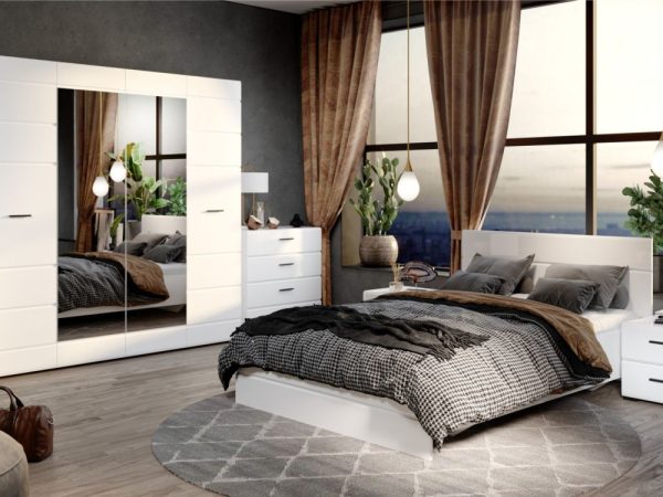 Белый/белый глянец