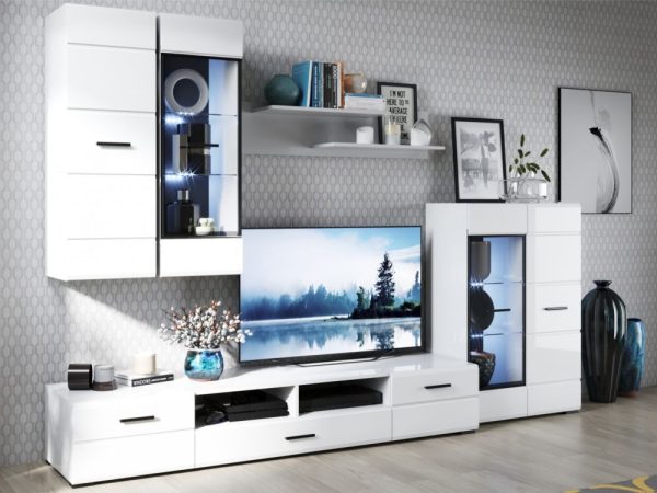 Пенал «Йорк» навесной, Белый/белый глянец — изображение 5