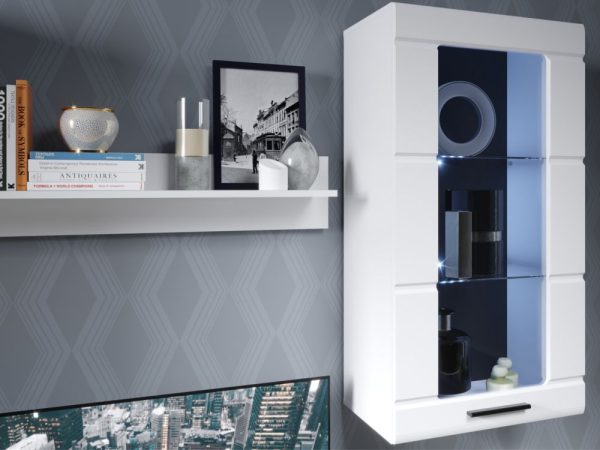 Стенка «Рио-2», Белый жемчуг/белый глянец — изображение 5