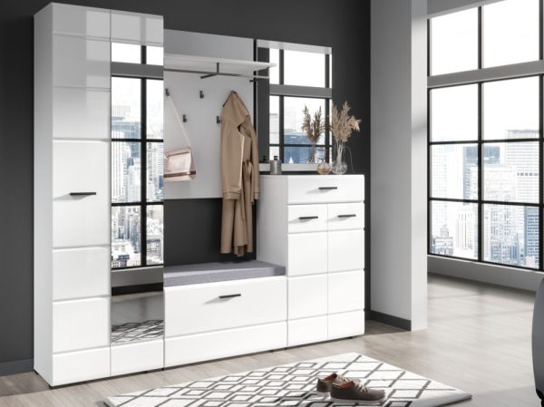 Комод «Йорк» 2дв1ящ, Белый/белый глянец — изображение 4