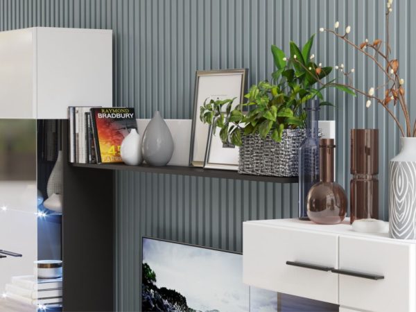 Стенка «Невада», Морское дерево/белый глянец — изображение 4