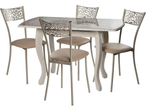 Обеденная группа (Стол Альба мини и 4 стула Эрго)