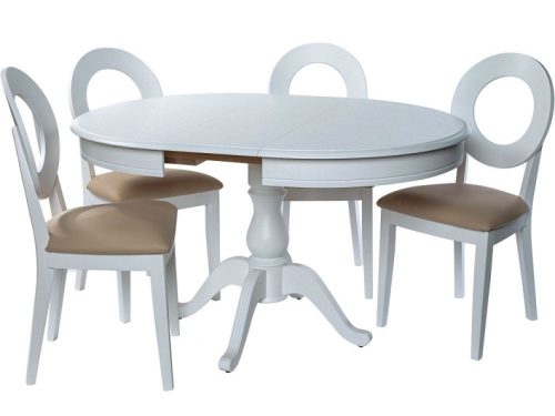 Обеденная группа (Стол Фабрицио-1 D 100 и 4 стула Коломбо-2)