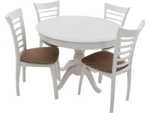 Обеденная группа (Стол Фабрицио-1 D100 и 4 стула Бурбон)