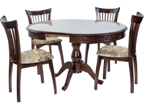 Обеденная группа (Стол Фабрицио-1 Glass и 4 стула Тулон)