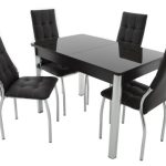 Обеденная группа (Стол Гамбург стекло и 4 стула Чинзано)