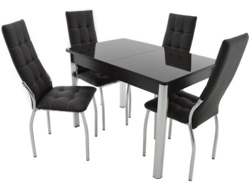 Обеденная группа (Стол Гамбург стекло и 4 стула Чинзано)