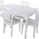 Обеденная группа (Стол Кабриоль GLASS и 4 стула Кабриоль жесткий)