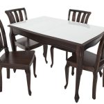 Обеденная группа (Стол Кабриоль GLASS и 4 стула Кабриоль жесткий)