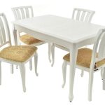 Обеденная группа (Стол Кабриоль и 4 стула Кабриоль с жесткой спинкой)