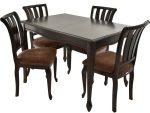 Обеденная группа (Стол Кабриоль и 4 стула Кабриоль с жесткой спинкой)