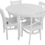Обеденная группа (Стол Кабриоль круг и 4 стула Соло Венский жесткий)