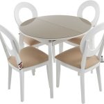 Обеденная группа (Стол Ривьера круг и 4 стула Коломбо-2)