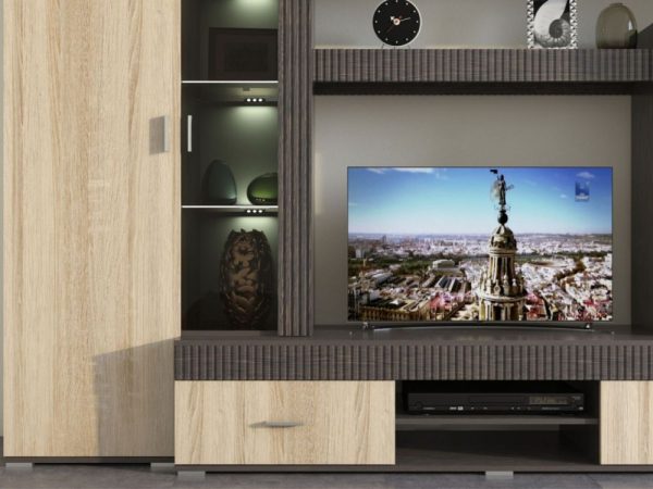 Стенка «Марк», Тик/дуб сонома — изображение 5