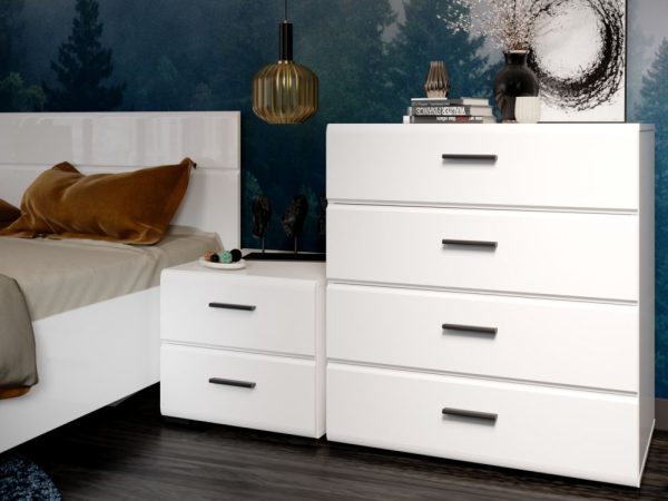 Спальня «Йорк», Белый/белый глянец — изображение 4