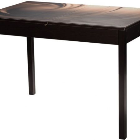 Стол М82 ДП1-03-03 1100(1400)*680 «Бристоль» Стекло Мателюкс с/в «Шоколад/орех»