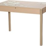 Стол М82 ДП1-03-03 1100(1400)*680 «Бристоль» Стекло Мателюкс с/в «Кофейные цветы»