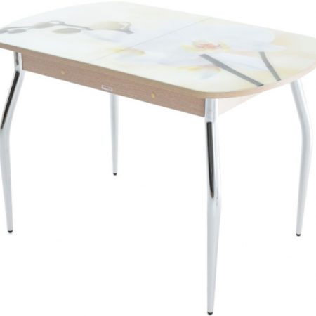 Стол «Ривьера» фотопечать Цветы-5