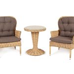 "Алиса" кофейный комплект из искусственного ротанга