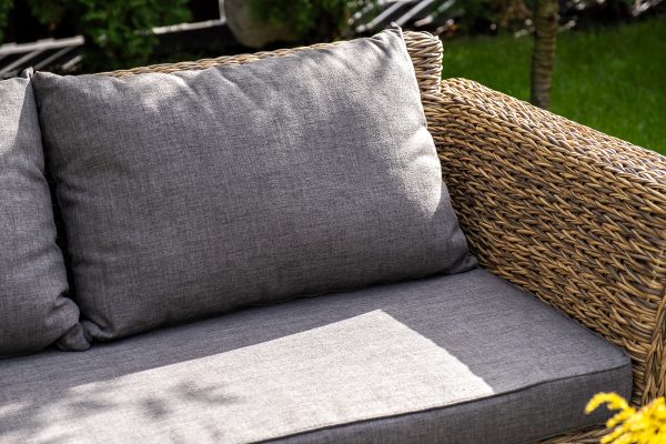 "Капучино" лаунж-зона из искусственного ротанга (гиацинт), цвет соломенный — изображение 3