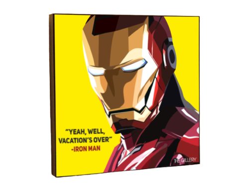 Постер на деревянной основе  Железный человек