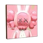 Постер на деревянной основе Игрушка Kaws Pink