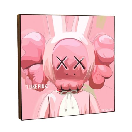 Постер на деревянной основе Игрушка Kaws Pink