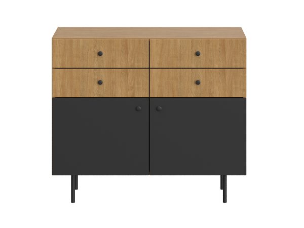 Сервант Frida черный, робиния брэнсон — изображение 2