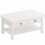 Стол журнальный Reina с выдвижными ящиками Белый