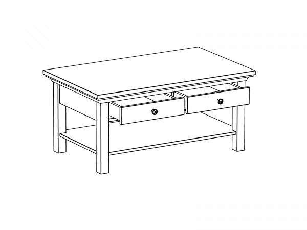 Стол журнальный Reina с выдвижными ящиками Белый белый — изображение 3